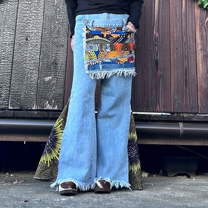 アフリカンラップデニムパンツ