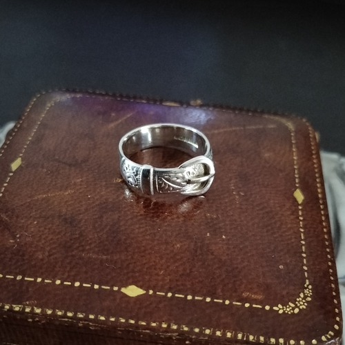 Vintage Silver Buckle Ring 1978年