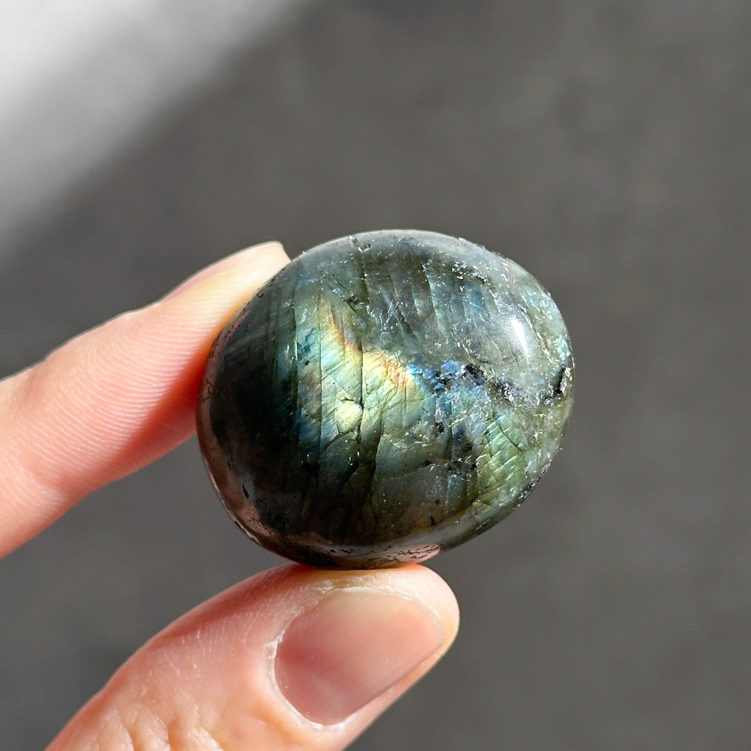 ラブラドライト パームストーン 12◇ Labradorite ◇天然石・鉱物