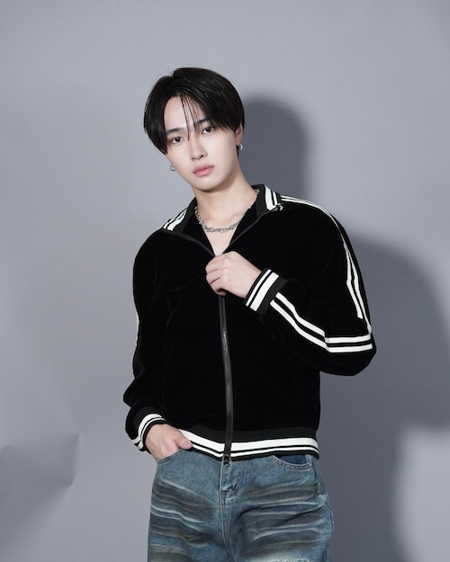 【ALUDE SELECT 】Velour side stripe track jacket