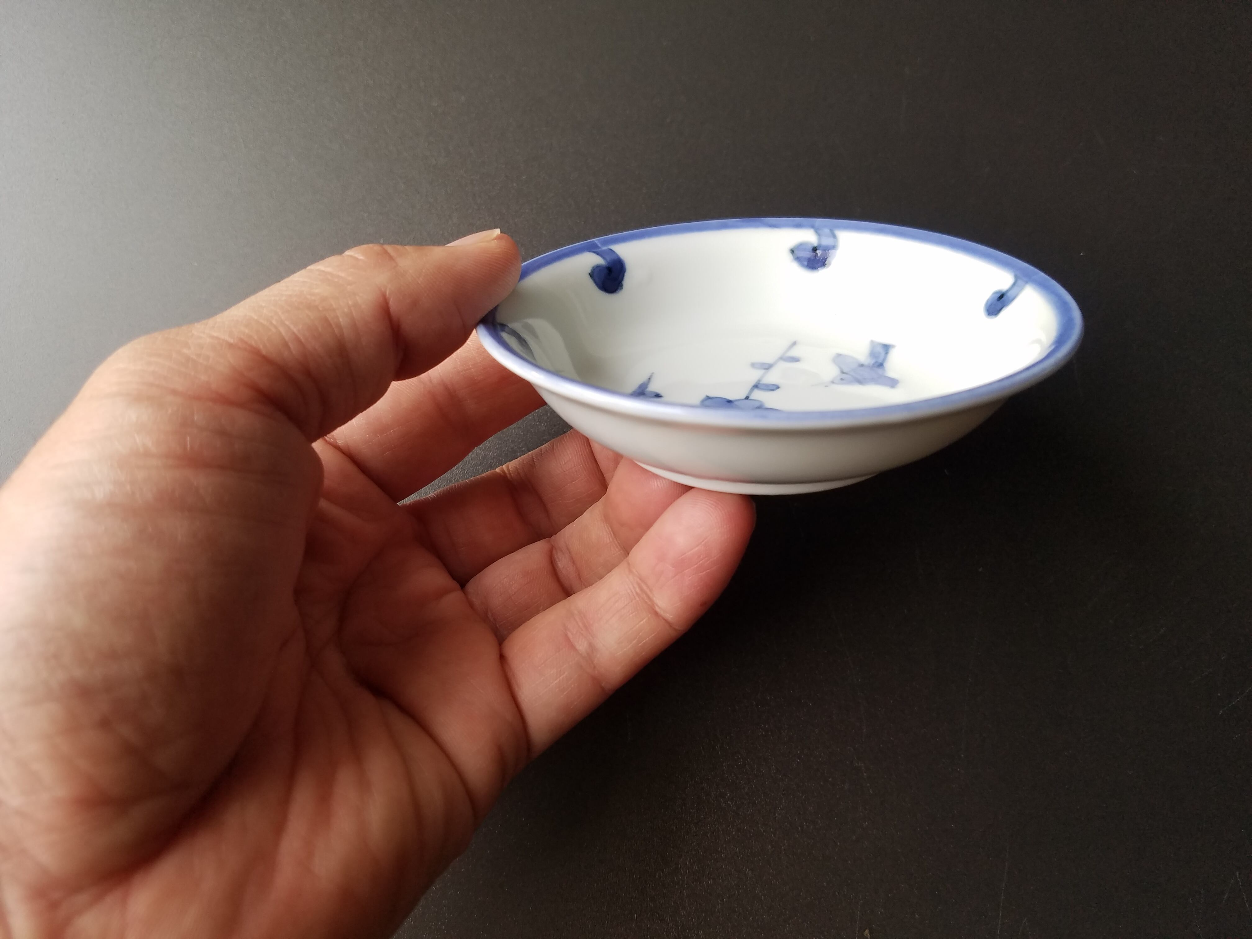 染付 梅小鳥 絵3.5寸皿】 | PAY ID