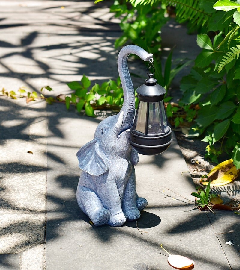 陶器製の象のオーナメントライト 陶器製象オーナメント【公式認定ストア】