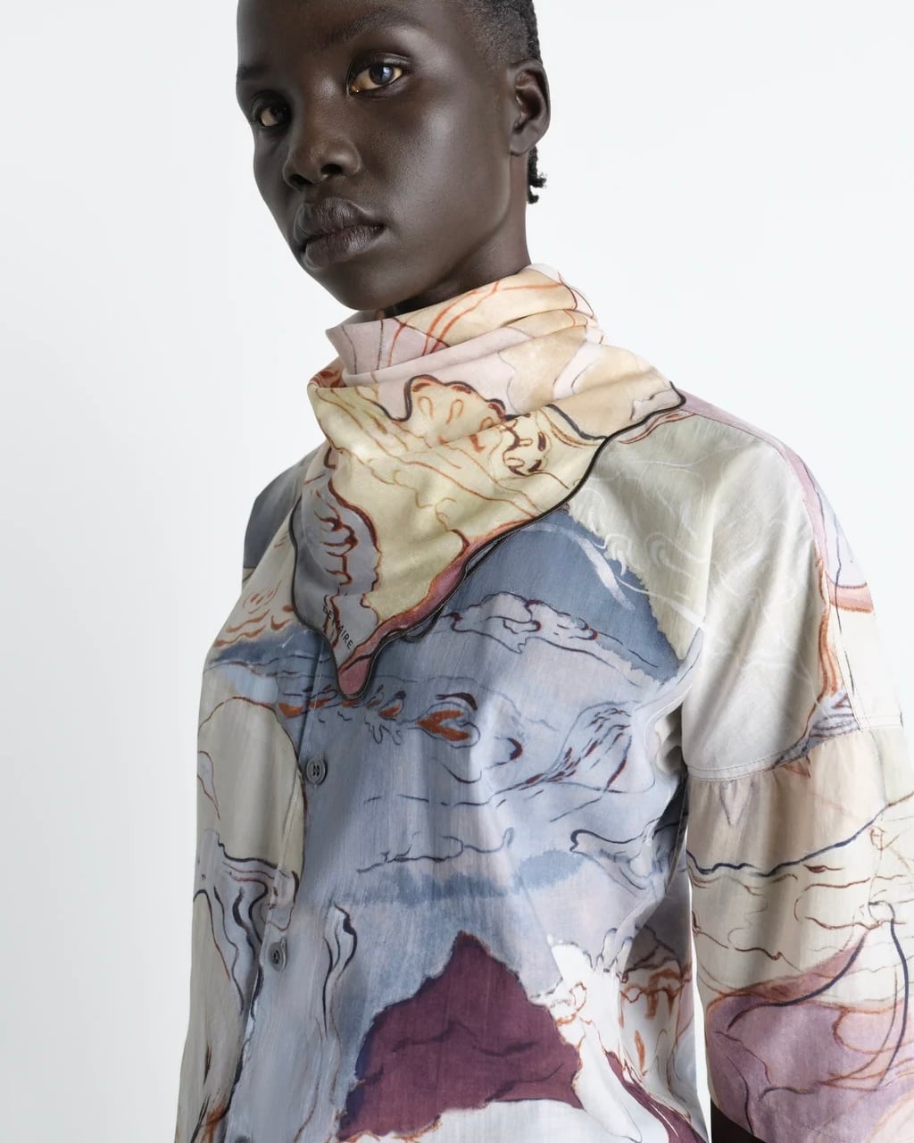 LEMAIRE / AQUAREL 60×60 SCARF | LA VILLA ROUGE