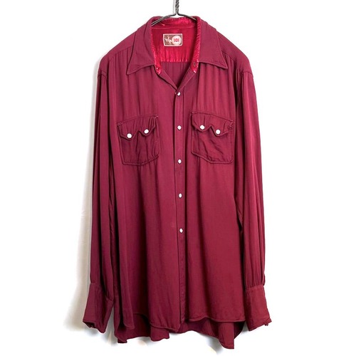 [ONE-O-ONE] Vintage Rayon Western Shirt [1950s-] Vintage Rayon Western Shirt