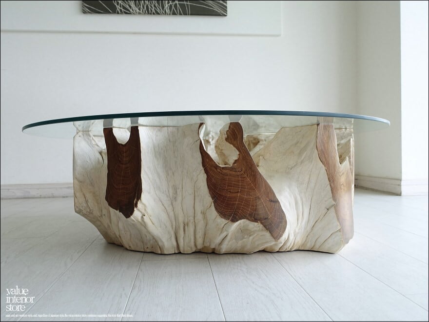 プリミティブテーブルXA1 座卓 円卓 円形テーブル 丸テーブル リビングテーブル センターテーブル 座敷机 チーク無垢材