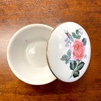 ボンボニエール ボタニカル調バラ 陶器の小物入れ 12otbo24