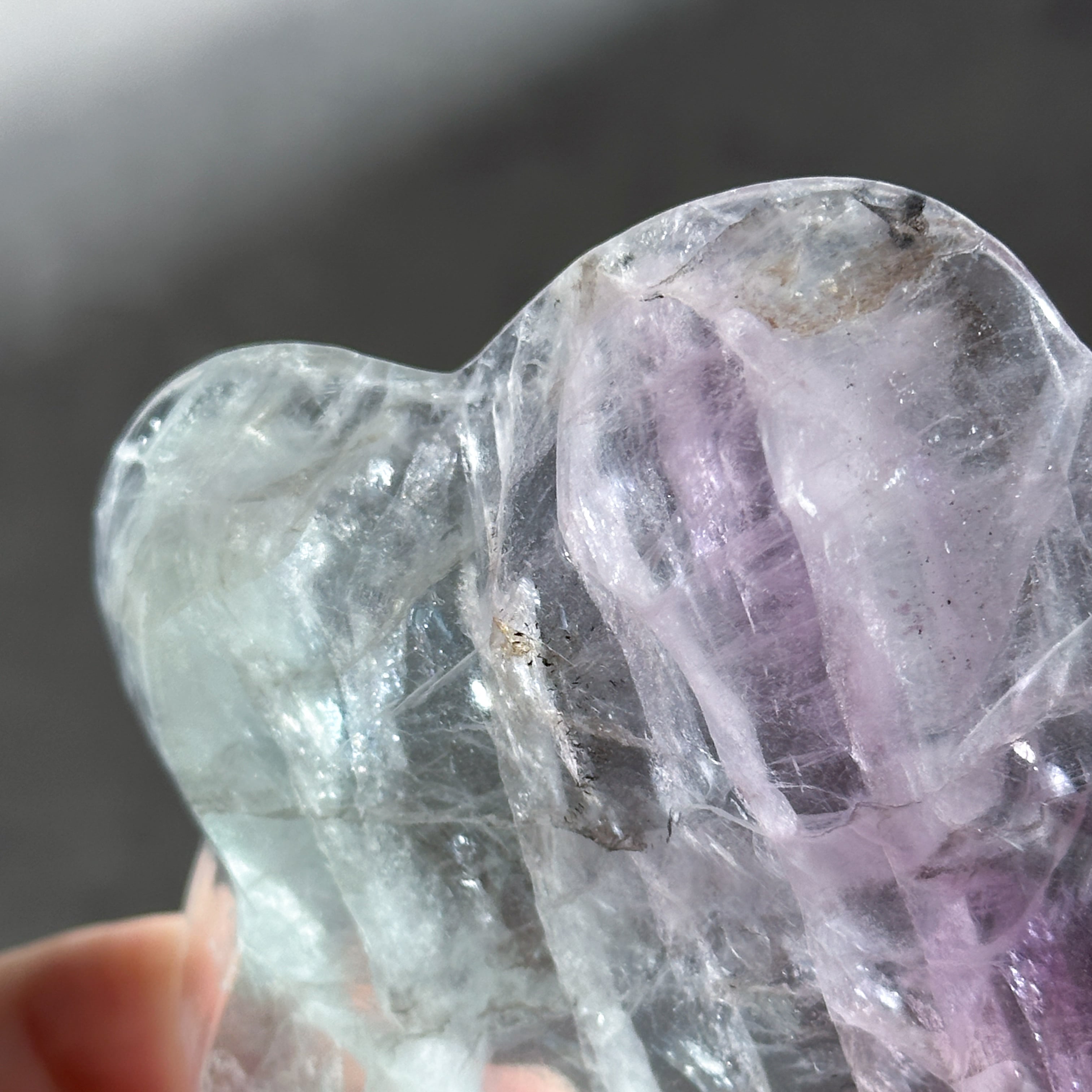 レインボーフローライト花型のうつわ01◇ RainbowFluorite ◇天然石