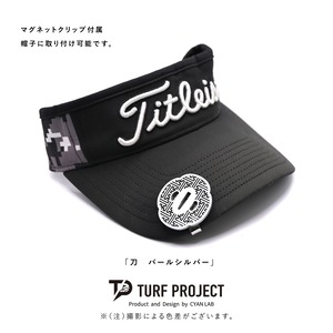 GOOD LUCK / モデル名：刀（パールシルバー）/ ゴルフ運を呼び寄せるメタルマーカー