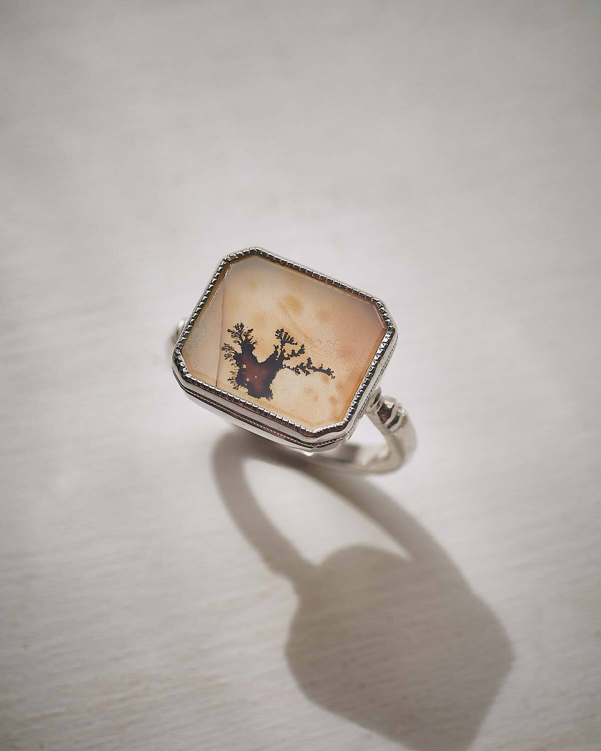 【prachi】デンドリティックアゲートのシルバーリング