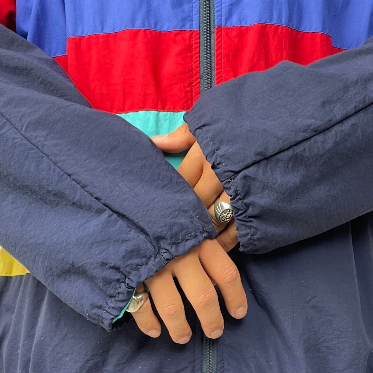 80年代 adidas アディダス ナイロン トラックジャケット メンズXL相当 