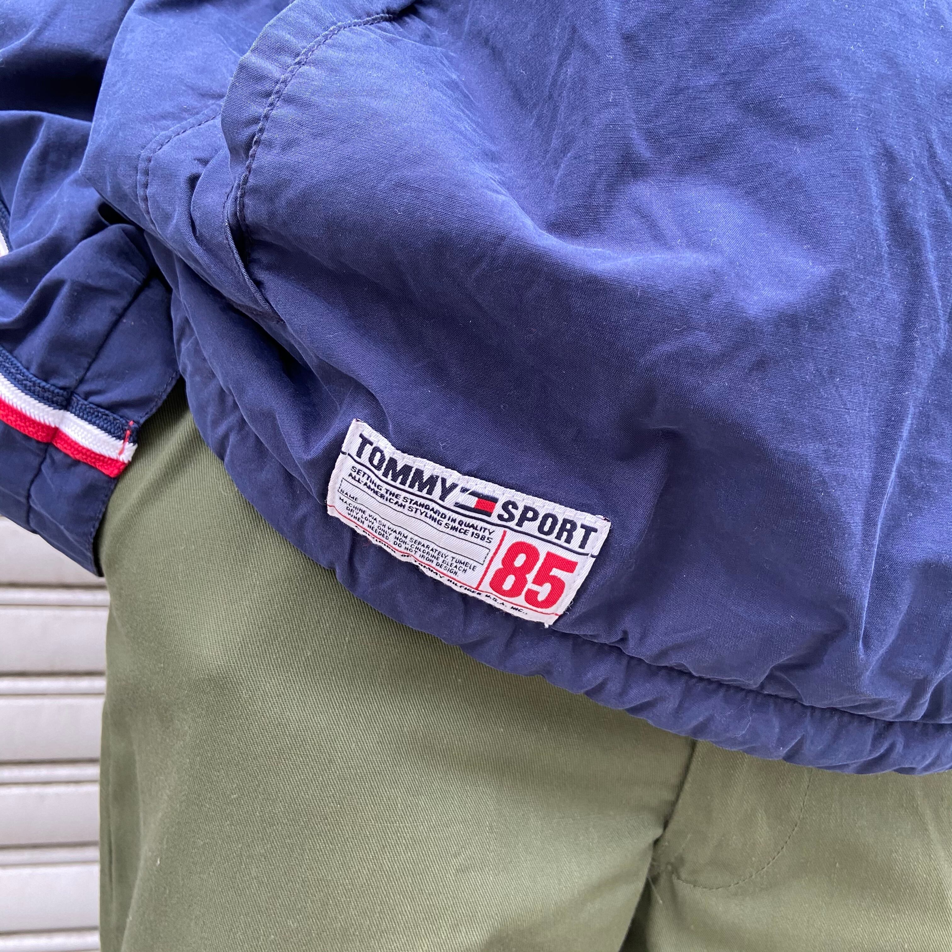 送料無料』Tommy sport 袖ラインアノラックパーカー 2way L 送料無料』Tommy sport 袖ラインアノラックパーカー 2way L
