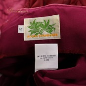 【日本製 フラダンス衣装】ワインレッド ALOHA STANDARDS アロハスタンダード ワンピース ドレス 赤紫 ティアレ柄 白 フリル