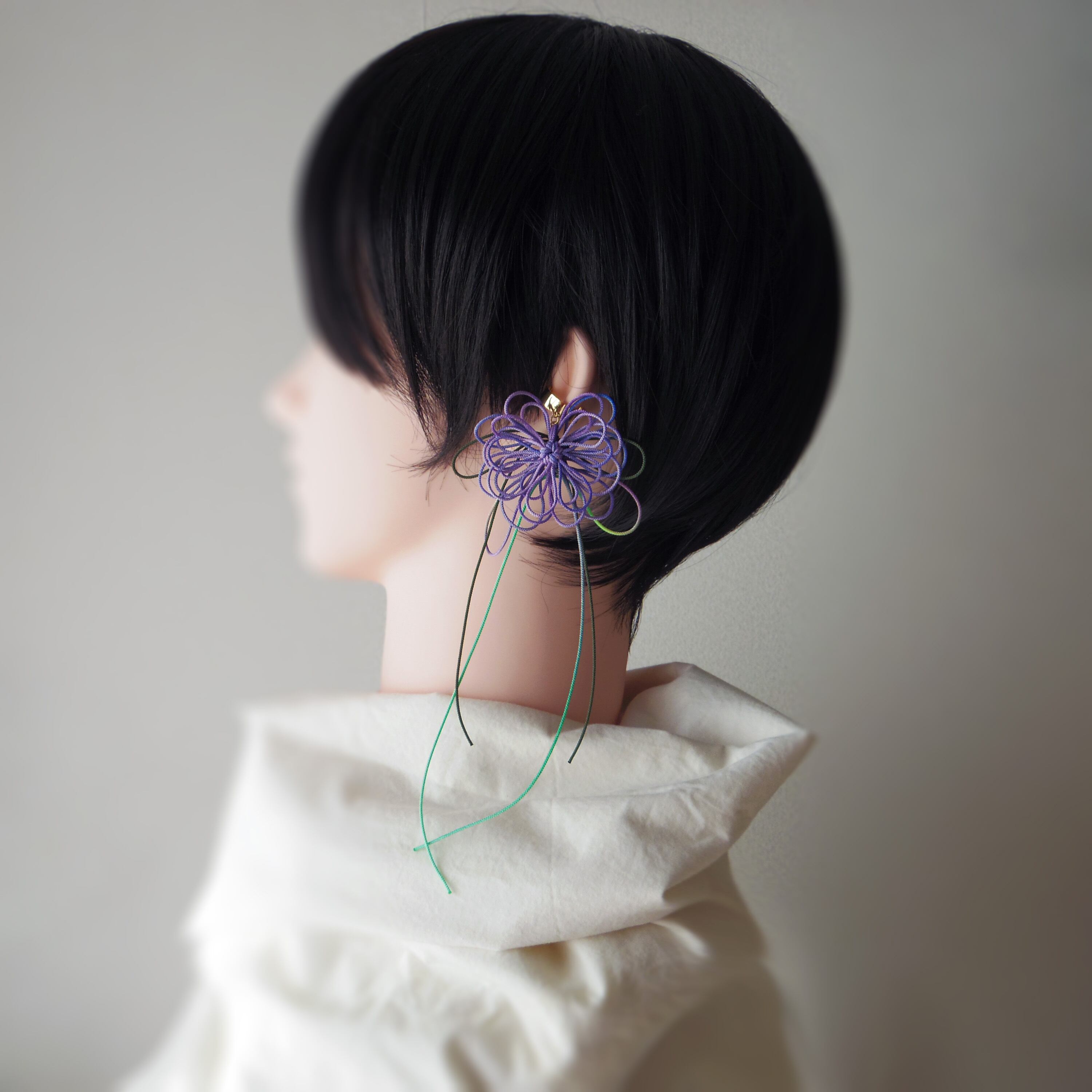 かたっぽイヤーカフ「ハナメグル・囀」