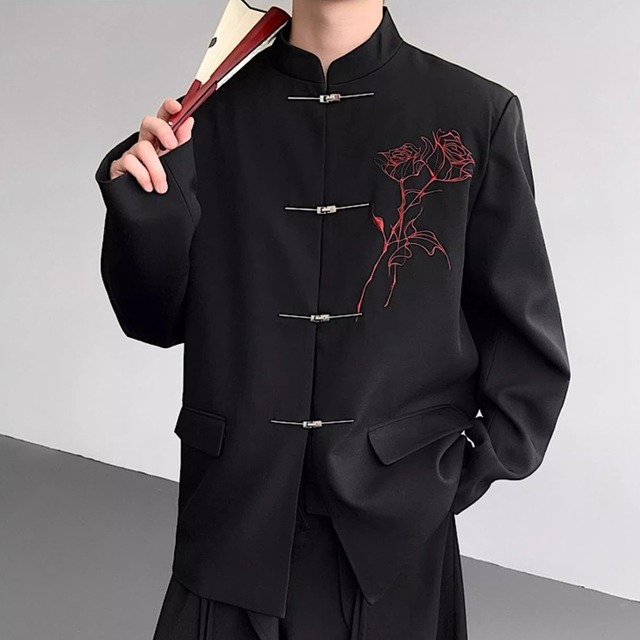 チャイナ風ボタン 長袖 カジュアルジャケット 1color MOJ0142