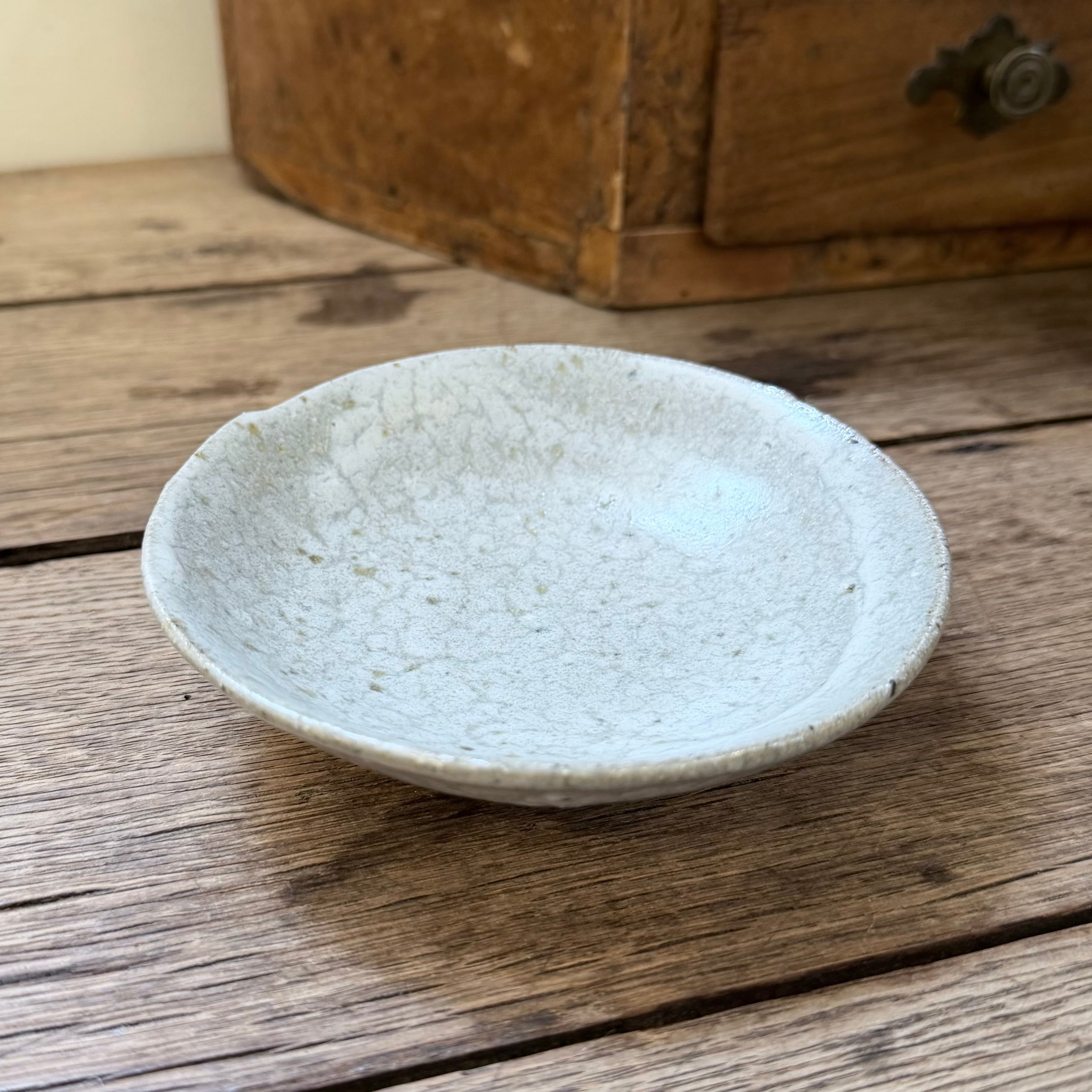 四海大 籾灰釉小皿
