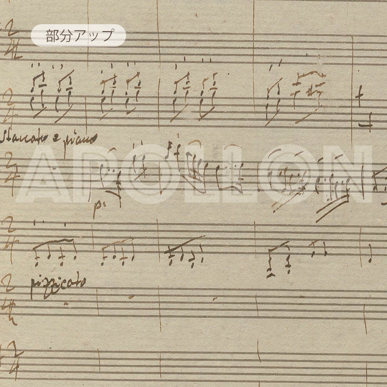 ハイドン 自筆譜アートフレーム：交響曲 第101番 『時計』〜第2楽章