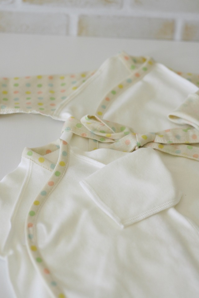 Teteオリジナル見た目も可愛い長肌着と短肌着のお得な2枚セット♪40cm