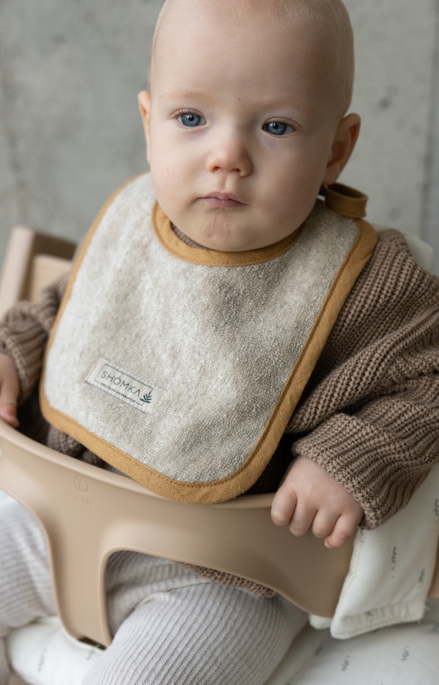 【即納】SHOMKA LINEN BABY BIB “NEUTRAL BASIC♡