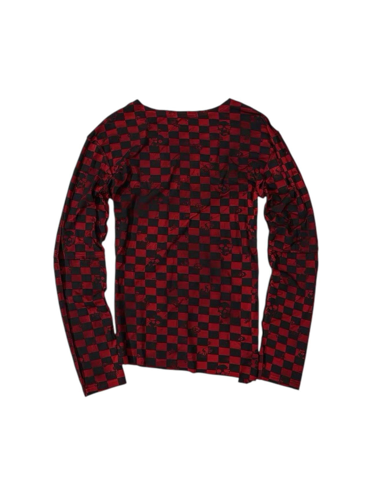 【STARTEXCEEDEND】SKULL CHECKERBOARD GRAPHIC LONG SLEEVE T-SHIRT