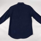 イタリア製 GUY ROVER ギローバー ピケ コーデュロイ ワイドカラー 長袖シャツ M/ネイビー メンズ