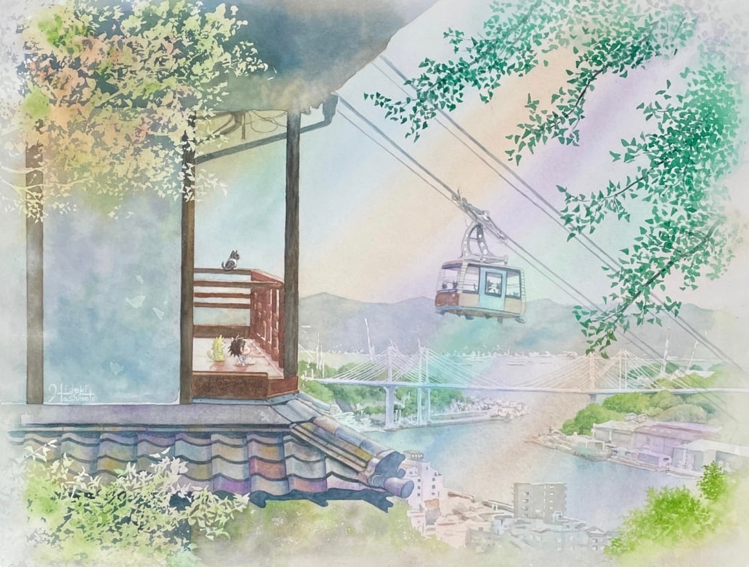 美人画 肉筆画 墨絵 水墨画 原画 現品限り #手 #花 | PAY ID
