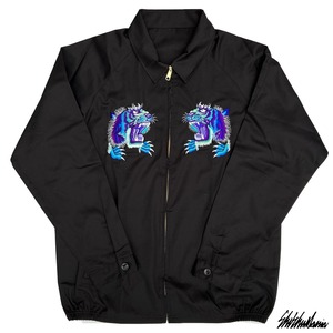 SHISHUMANIAオーロラサイケデリックカラー虎刺繍ジャケット