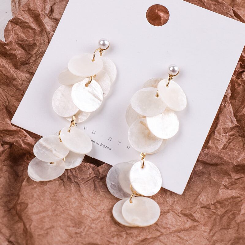 サマーイヤリング ロング 夏物 ビーチ 指輪 ブラック・アイド・ピーズ18196310387