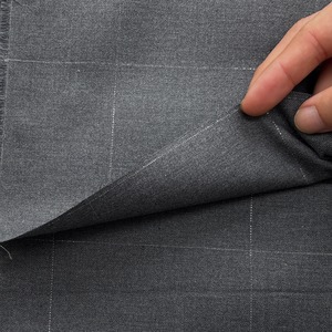 ★TB555◆2.6m◆ラスト1点!◆綿ポリエステル混ラメ入り弱ストレッチ生地◆格子◆グレー