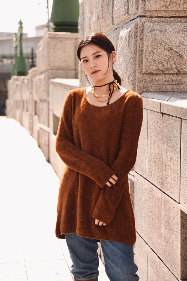 MaxMara / vintage brown one-piece.