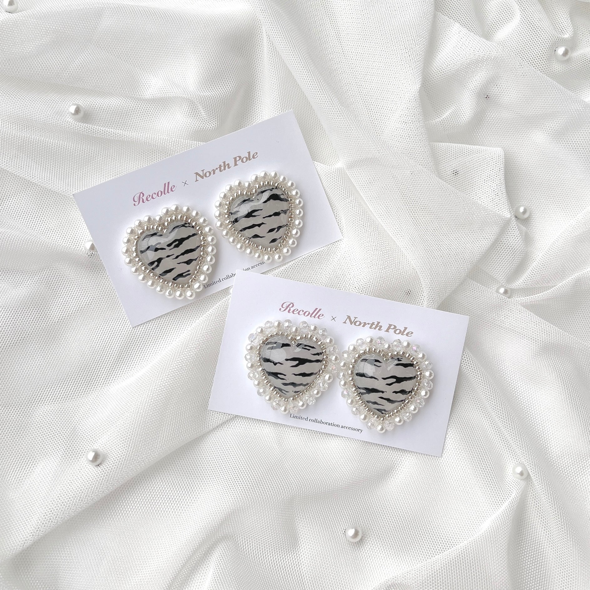 【 Recolle × North Pole 】zebra リコレハート (sheer white)