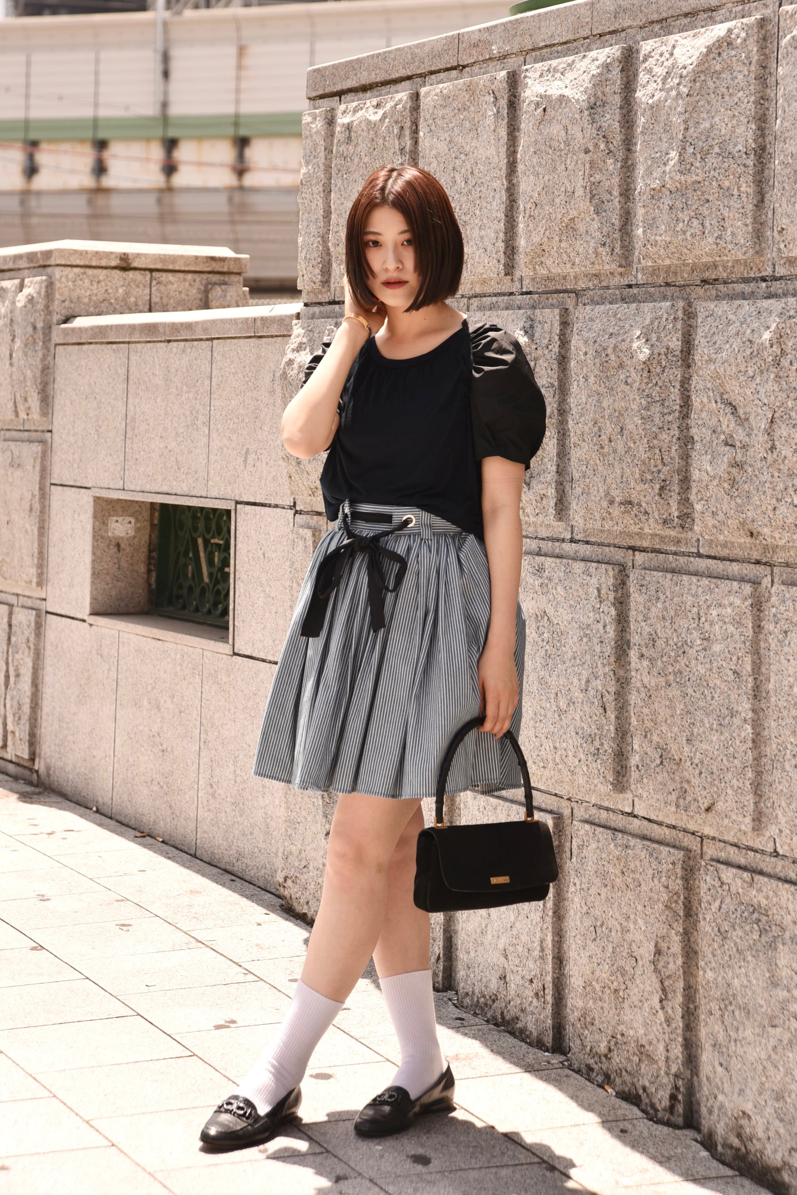 miumiu / vintage pin stripe skirt. | AURA JAPON 