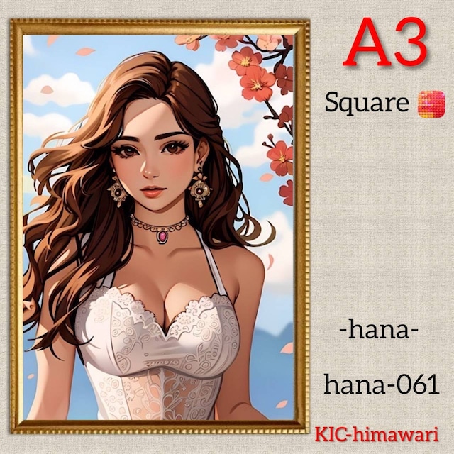 A3サイズ 四角ビーズ【hana-061】ダイヤモンドアート