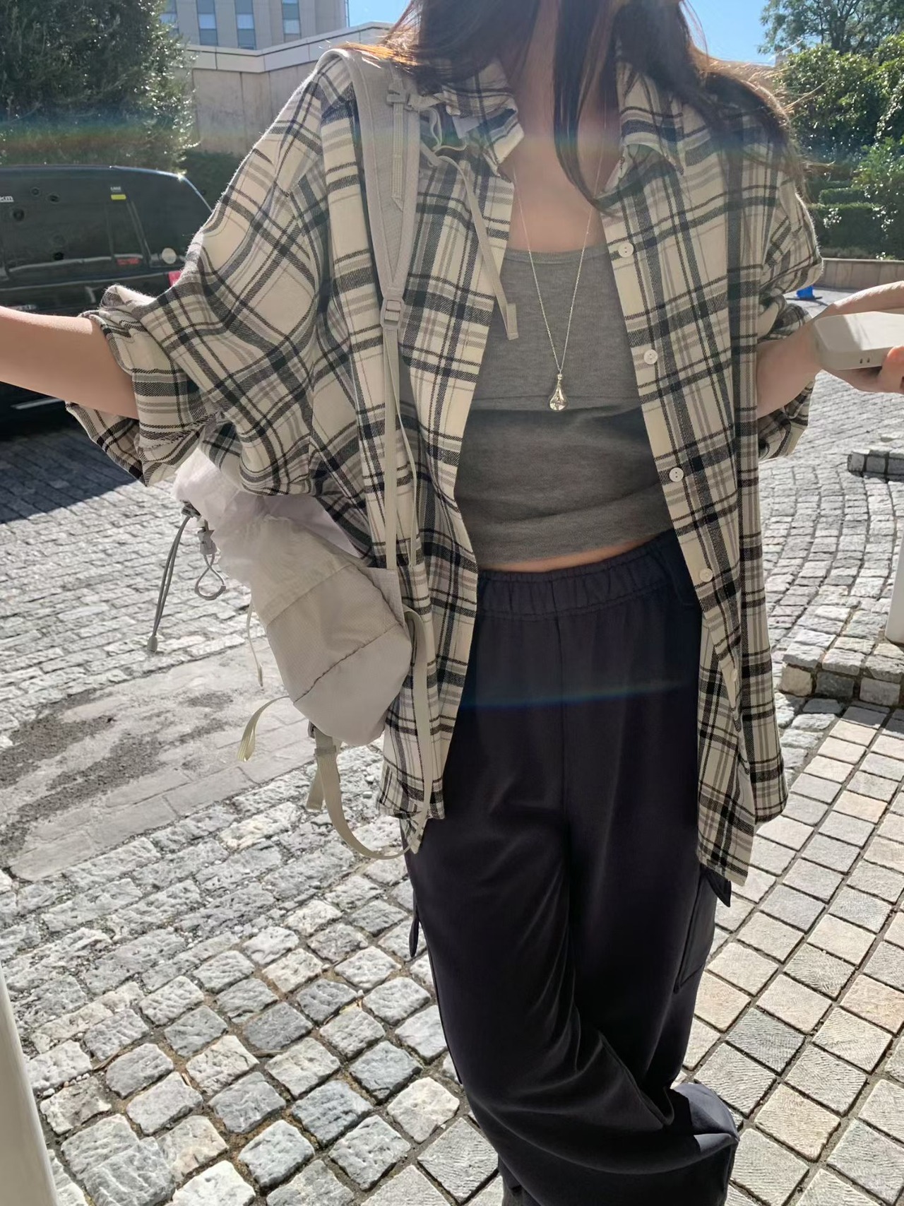 (予約) mellounge  / Milk check shirt 3color