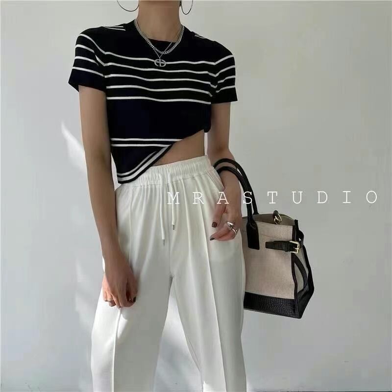 半袖ボーダーニット　AJ111-3026