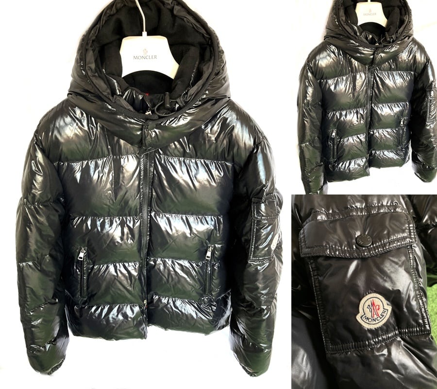 美品 限定 国内正規 MONCLER モンクレール シャイニーブラック ダウン