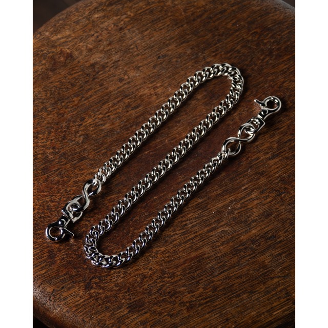 喜平面取Φ2.5 Sカン真鍮ウォレットチェーン(別注ニッケルシルバー加工)