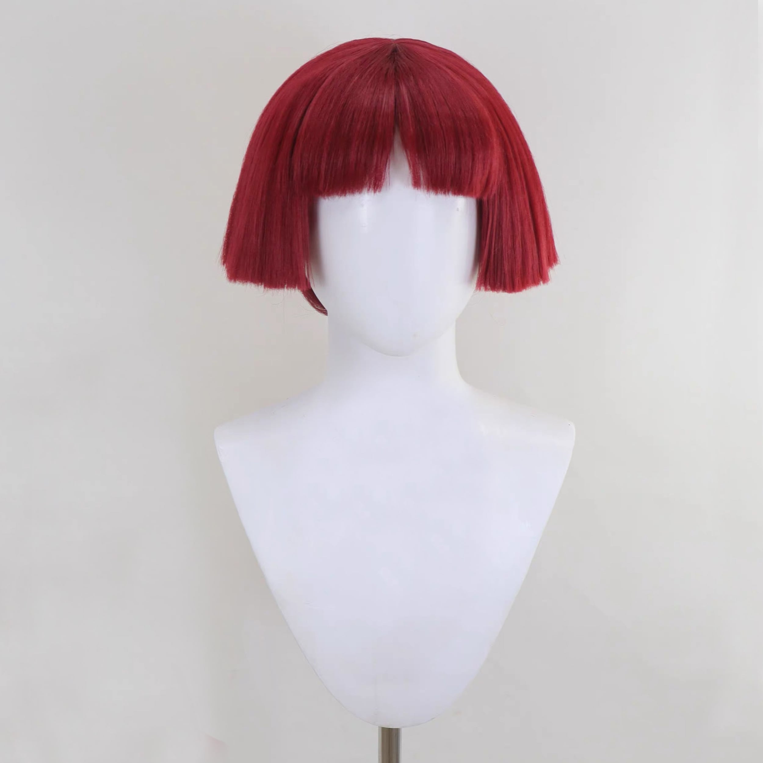 コスプレ耐熱ウィッグ オーダー キャラクター造形ウィッグ レッド 三つ
