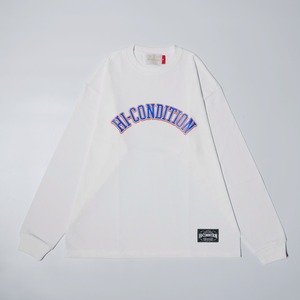 （ WHITE ）HI-COLLEGE LONG SLEEVE BIG SILHOUETTE TEE