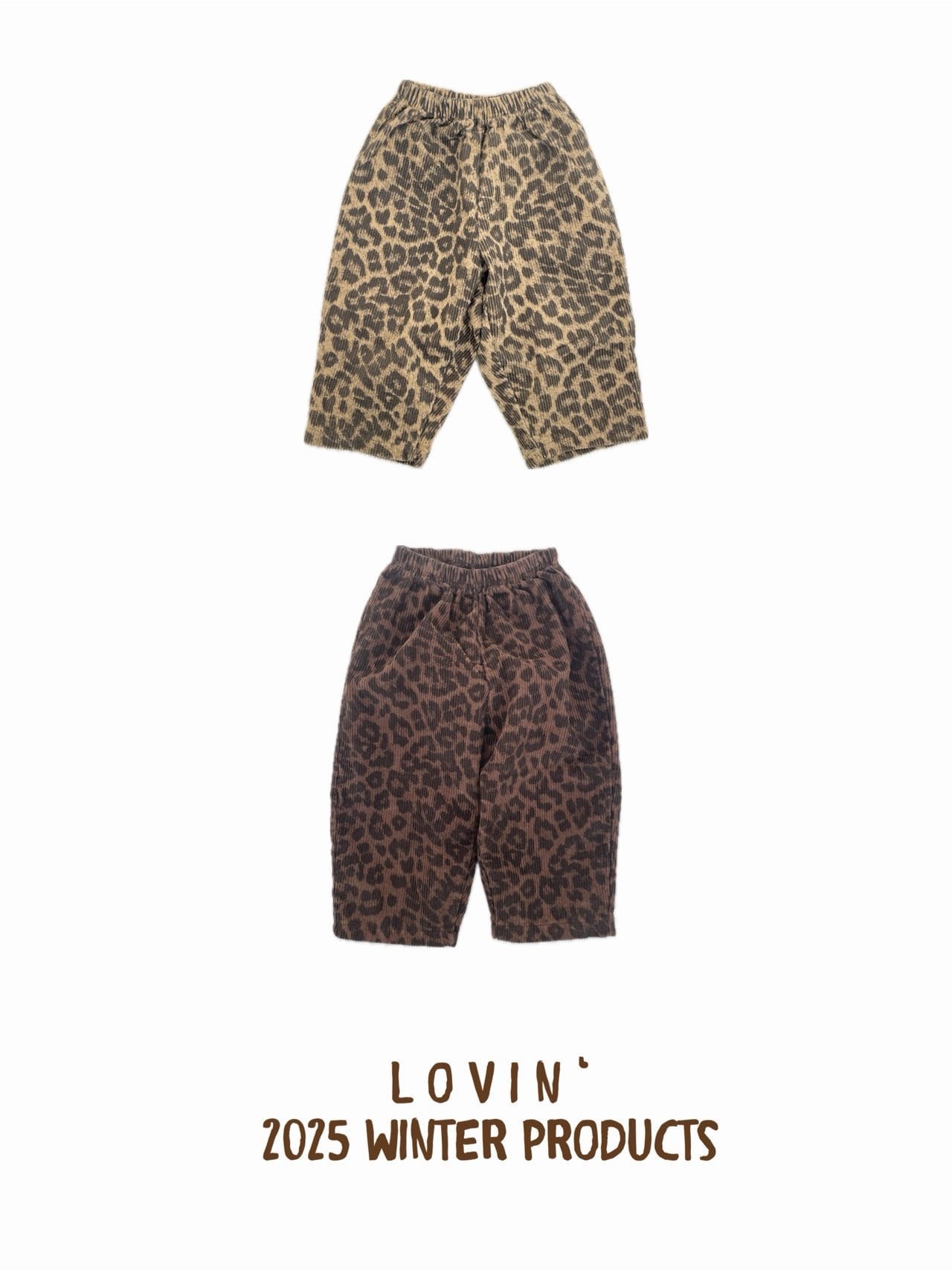 【即納】Lovin'Kids/Leopard pants(brown/size7のみ)