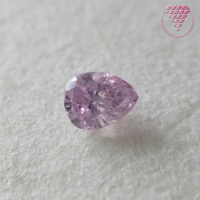 0.061 ct Fancy Purplish Pink CGL SI2 天然 ピンク ダイヤモンド ペアシェイプ ルース