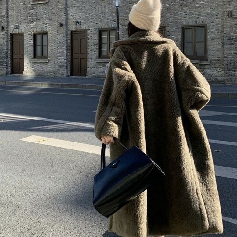 MaxMara スタンドカラーコート XLサイズ モヘヤ 綺麗目 大きいサイズ