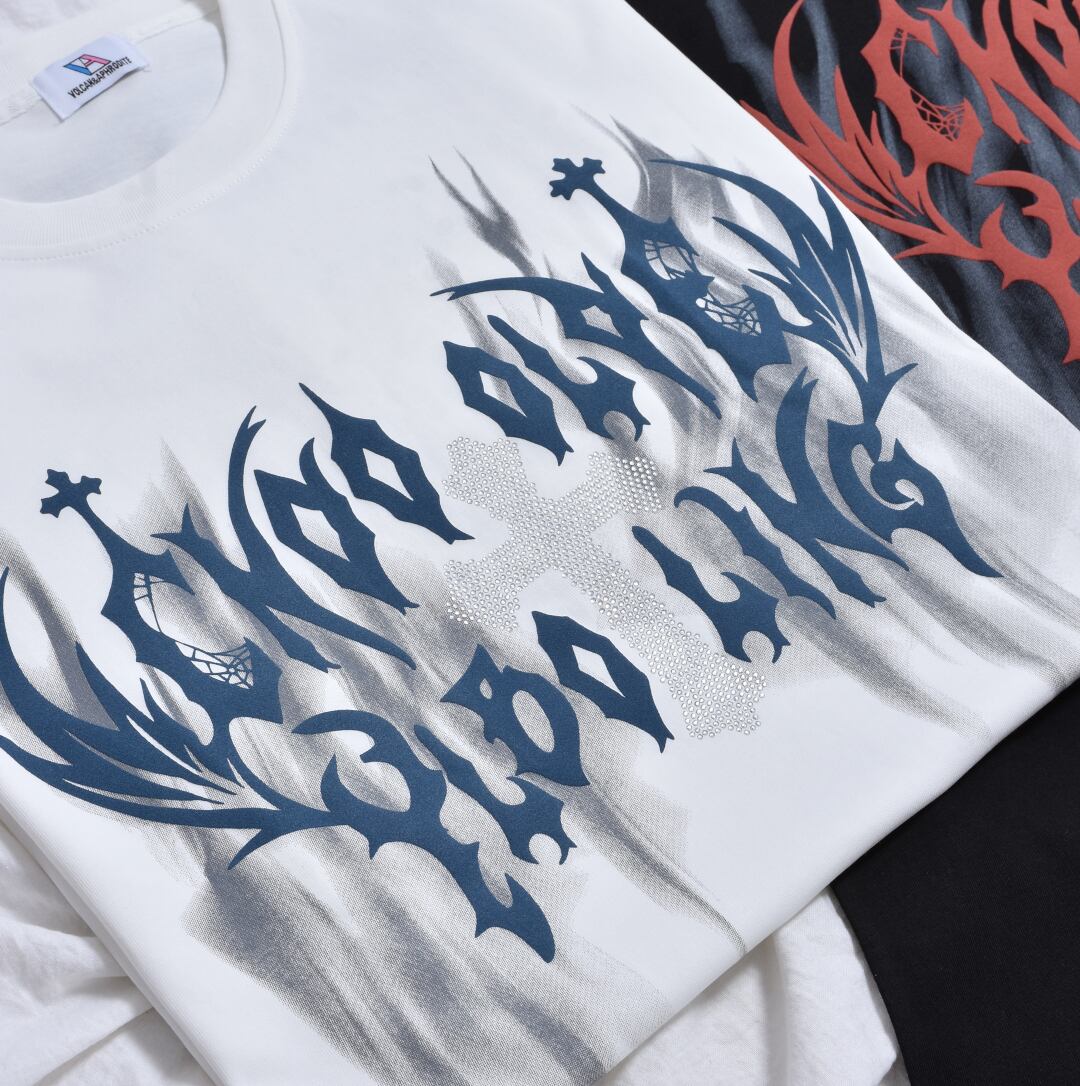 CONFRONT Tシャツ ラインストーンクロスTシャツ | VOLCAN&APHRODITE