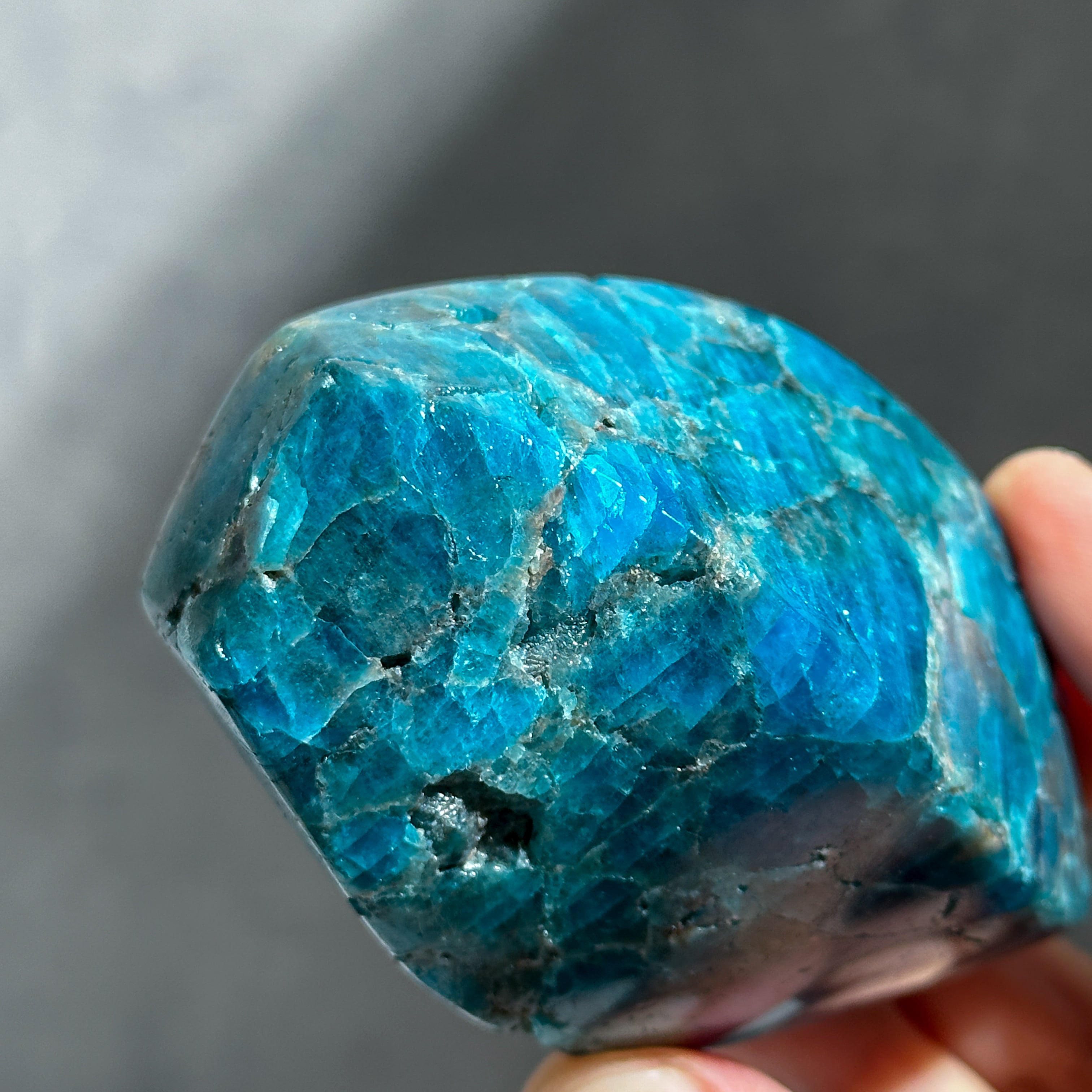 ブルーアパタイト フレイム型23◇ Blue Apatite ◇ 天然石・鉱物