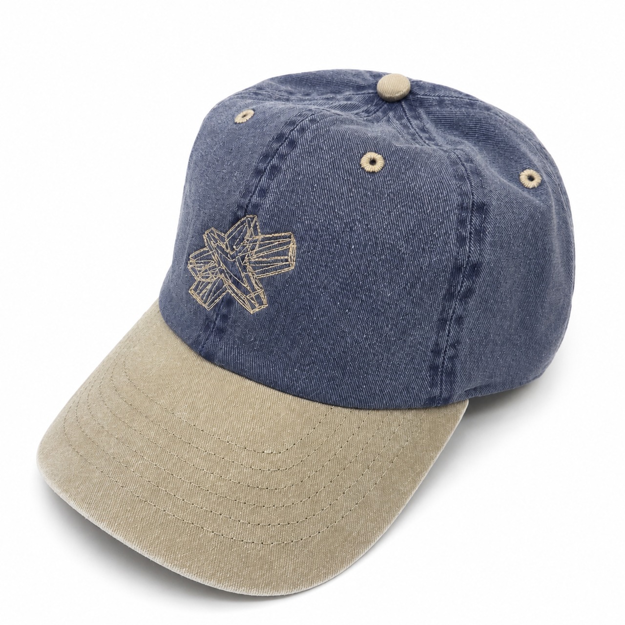Asterisk Logo Ball Cap / blue×sand - 1