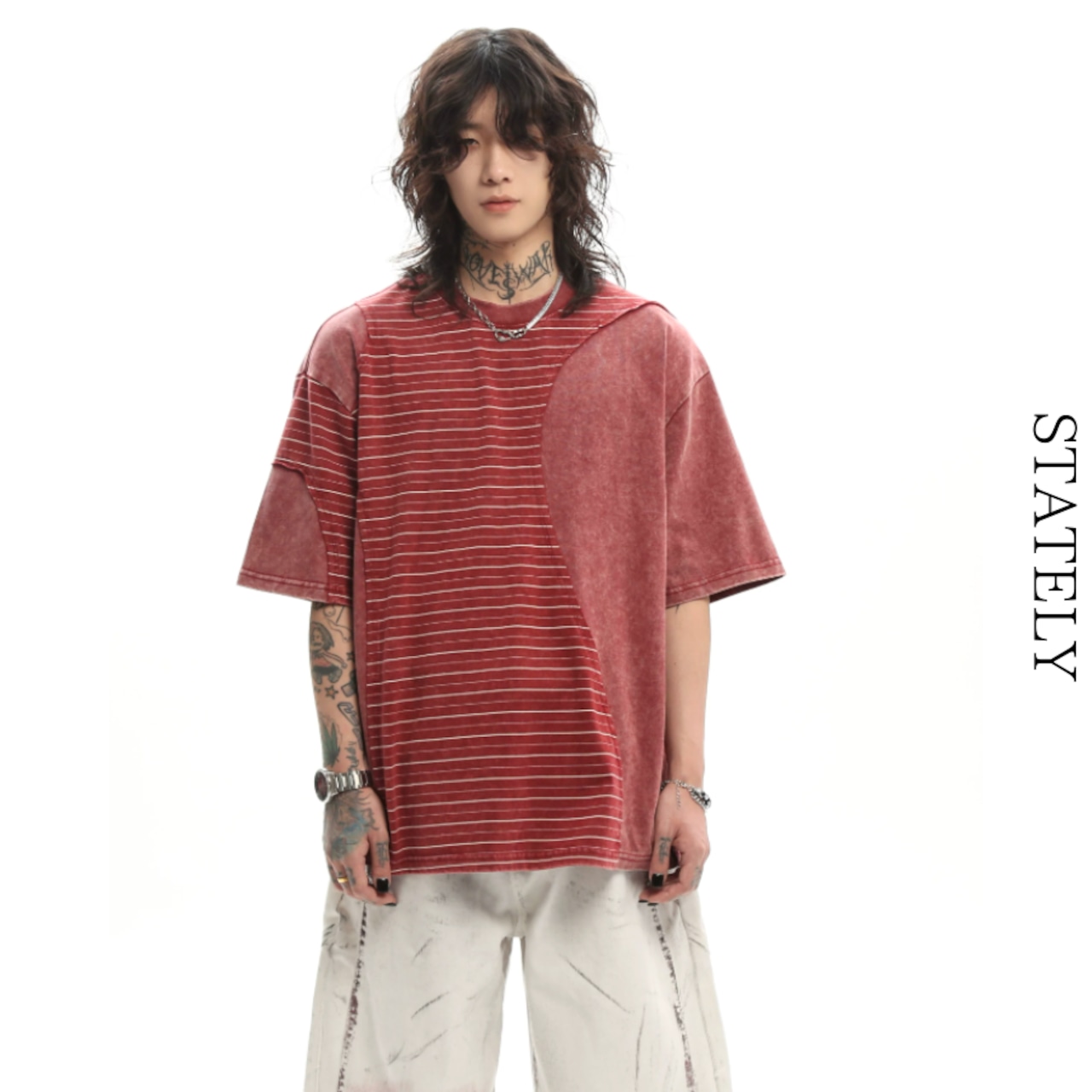 カーブストライプTee/2color_T260・画像4