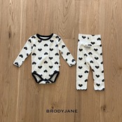 韓国子供服 / 26Autumn / 〖取寄〗Brodyjane / ブラックハートベビースーツ / ベビー服 / 赤ちゃん服 / ロンパース *S/M*