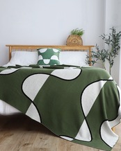 北欧ライン柄 コットンブランケット