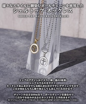 ◆シェルトップ ボールチェーンネックレス◆ch-25104