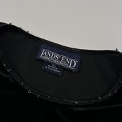 90s 00s LANDS’ END ランズエンド ベロア ワンピース ドレス サイズ 6X /キッズ/ガールズ/ブラック/ビンテージ