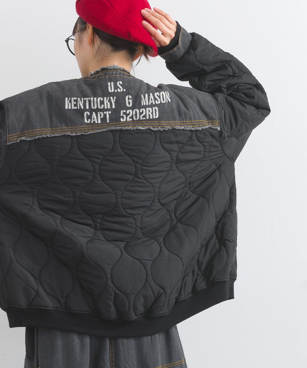 ミリタリージャケット デニム 切り替え キルティング 4way 異素材　ダウン 楽天市場】☆DIESEL ディーゼル レディース☆異素材切替 ボア